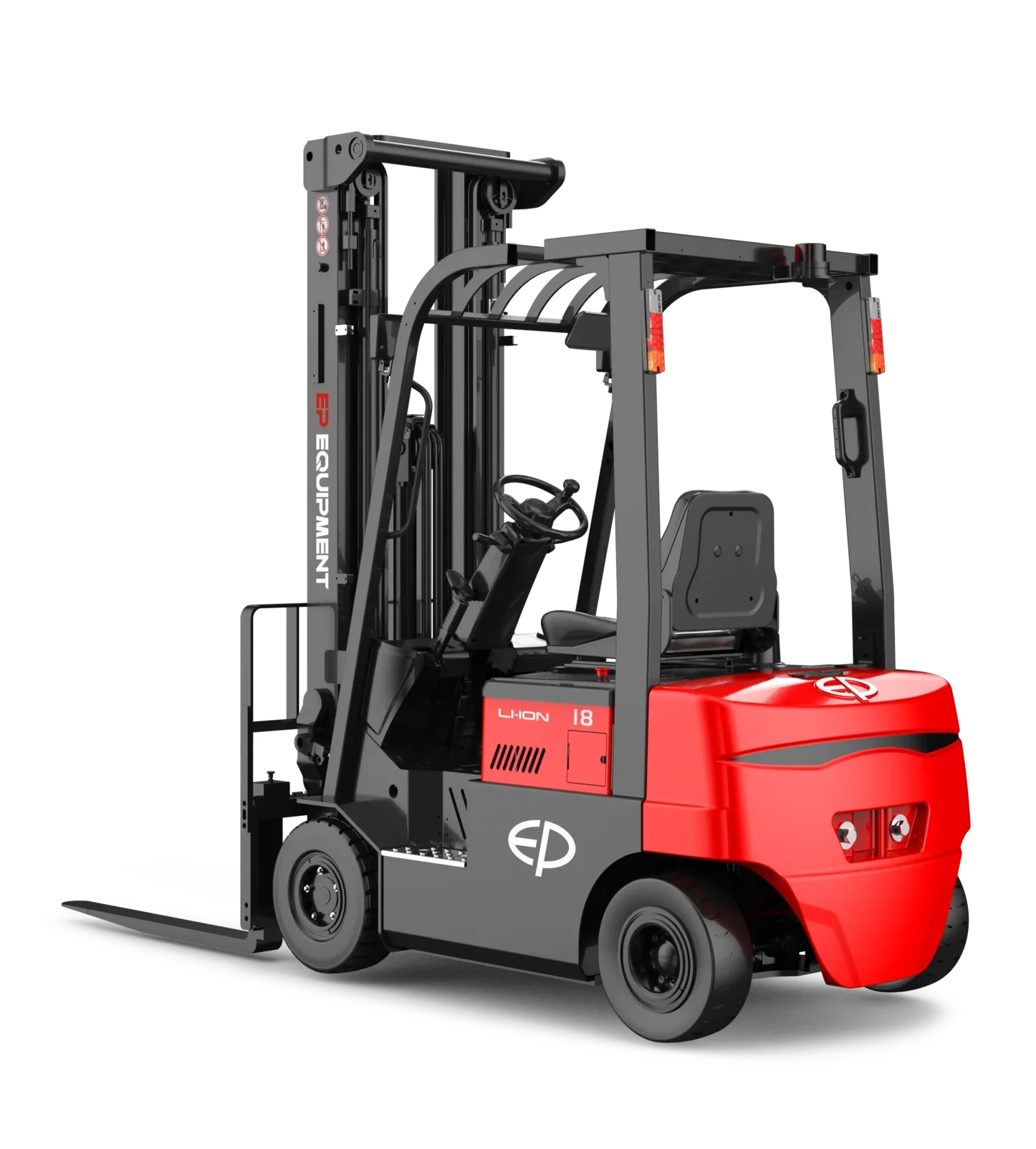 Ontdek de EP CPD18FVL: elektrische heftruck 1.800 kg, korte draaicirkel, onderhoudsvrij. Ideaal voor smalle gangpaden.