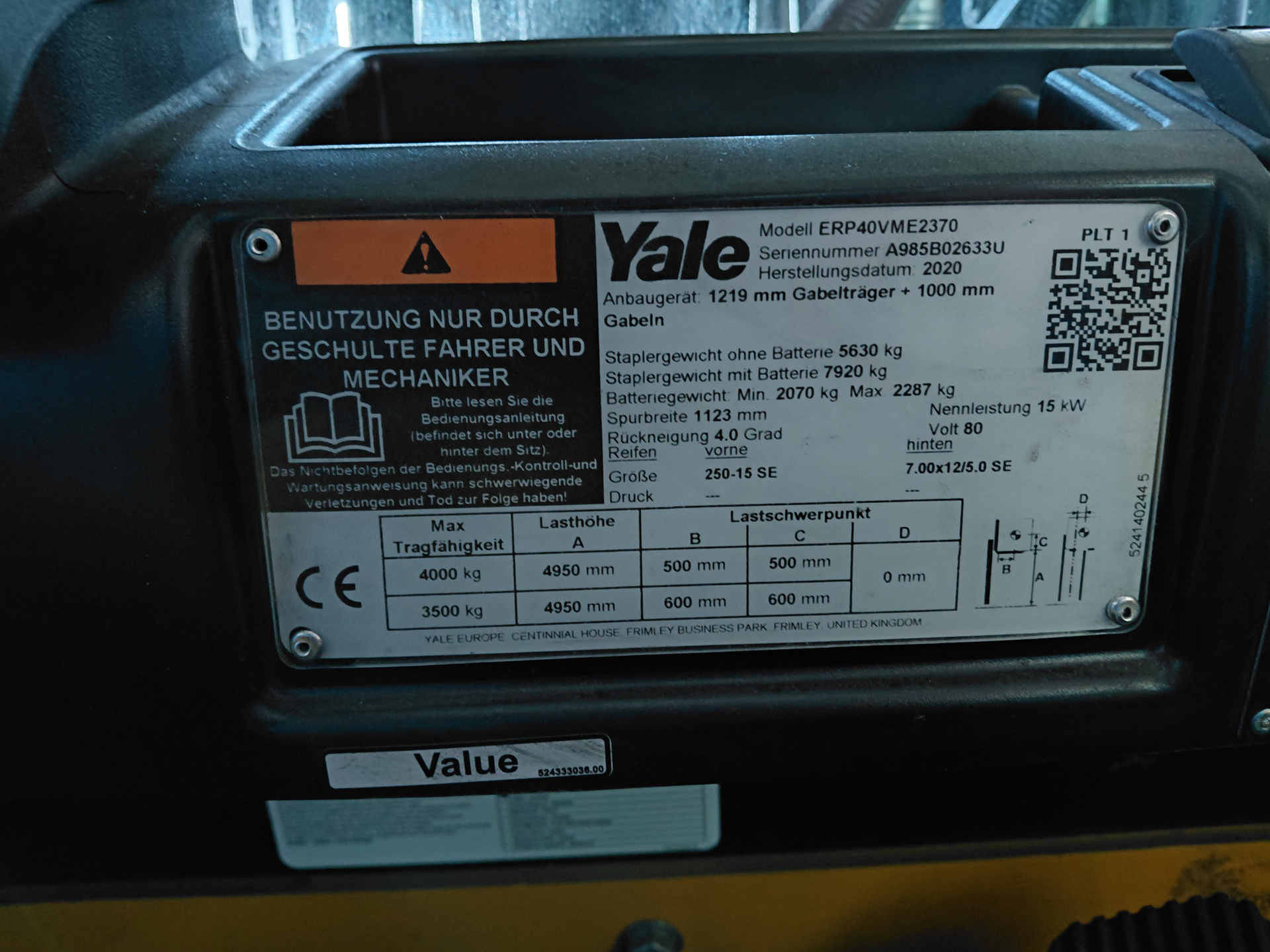 Yale ERP40VM elektrische heftruck 159772 - Afbeelding 8