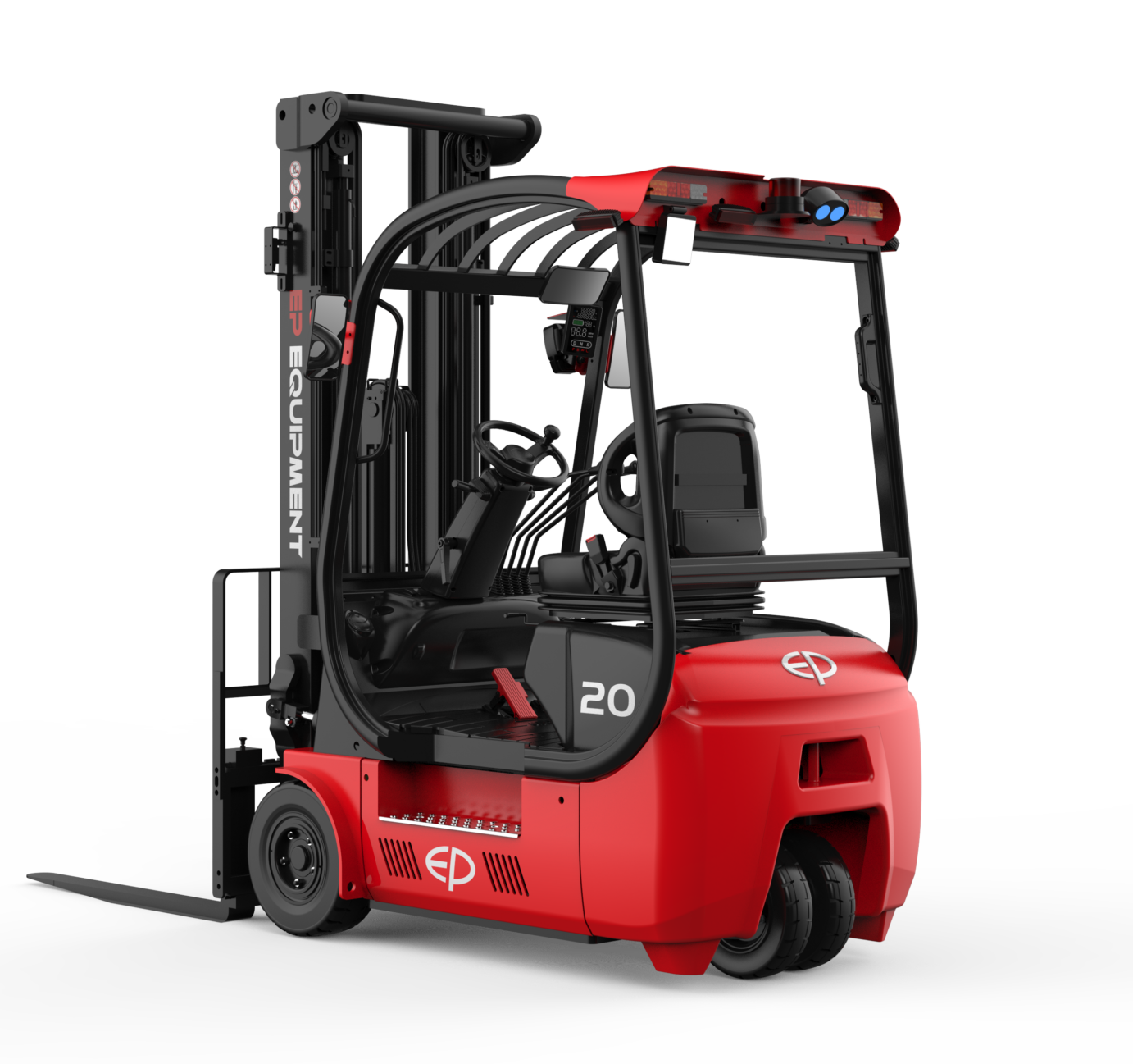 Ontdek de EP TDL201: elektrische heftruck 2.000 kg, optioneel met joystickbediening, 80V Li-Ion. Ideaal voor smalle gangpaden.