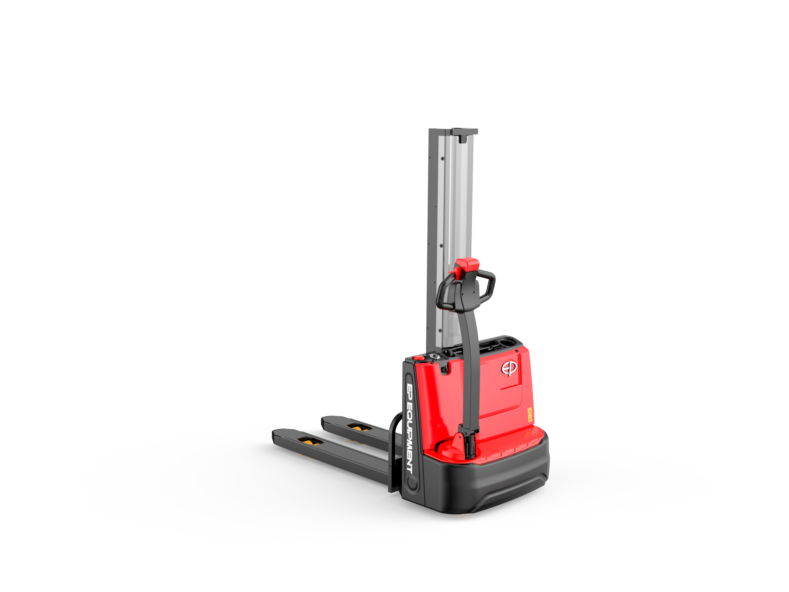 Ontdek de EP ESA121-M stapelaar: 1.200 kg hefvermogen, mono-mast voor lage ruimtes, Li-Ion batterij en geïntegreerde oplader.